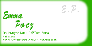 emma pocz business card